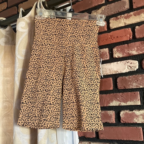 bp Pants - BP BRAND high waisted leopard biker shorts